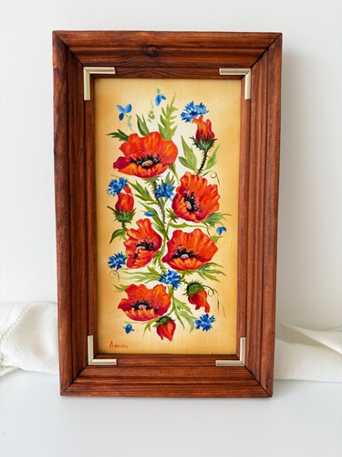 Vintage framed oil - framed,