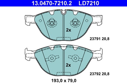 Front brake pad set disc - disc,