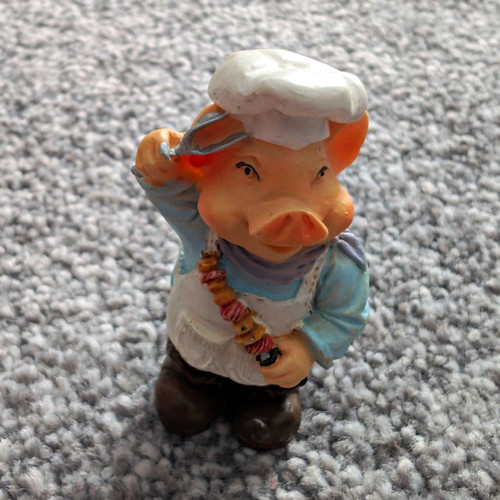 Pig chef ornament figurine - figurine,