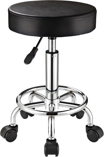 Adjustable rolling stool with - rolling,