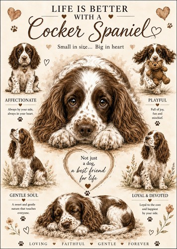 Cocker spaniel print - cocker,