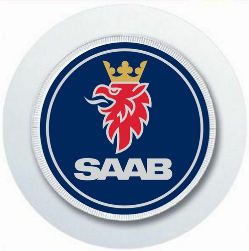 Saab blue logo car - blue,