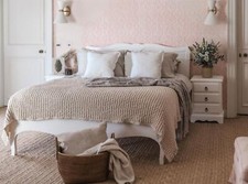 White Double Bed 4ft6 Wooden French Bed Frame Headboard ROMANCE BedroomFurniture