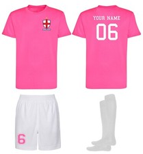 Personalised England Style Football Kits Custom Football Shirts Shorts and Socks
