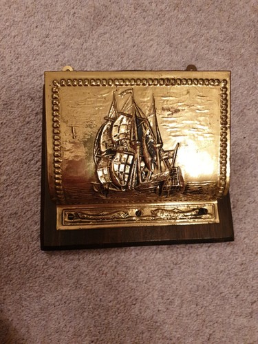 Vintage brass wood letter - vintage,