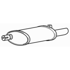 Rear exhaust silencer back - rear,