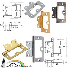 Pair Of Steel Flush Hinges For
