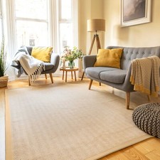 Natural Beige Jute Area Rug