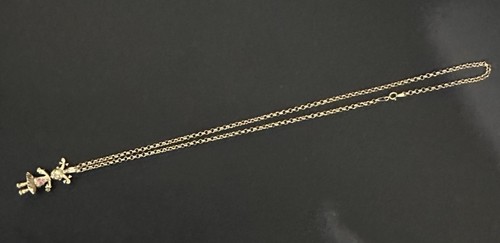 9ct gold ragdoll pendant with - 9ct,