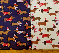 Christmas poly cotton fabric - christmas,