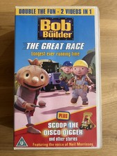 Bob the Builder 2 in 1 The Great Race & Scoop the Disco Digger - VHS Video Tape