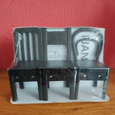 IKEA FJANTIG 3x Black Chair