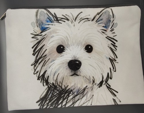 Adorable westie travel makeup - westie,