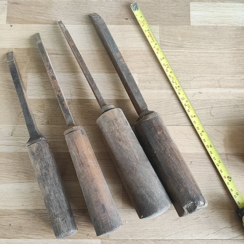 Vintage large mortice chisels