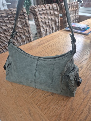 Principle green suede - suede, shoulder