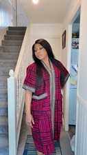 African Ankara Print Dress Ankara Fashion Stylish Rhinestones M/L UK 14 - 18)