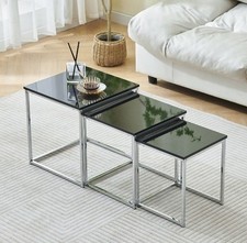 Nest of Tables Set of 3 White
