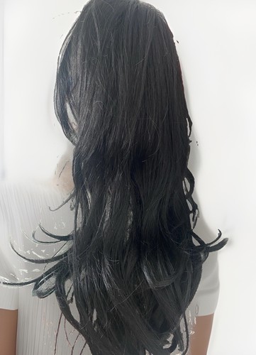Black layered long - long, straight