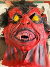 halloween masks adults scary latex Demon mask with hair.