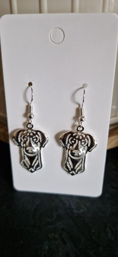 Cute doberman dog - dog, earrings