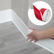 1 3 10m Self-adhesive Skirting Board Edge Trim PVC Flexible Skirting Board Edge