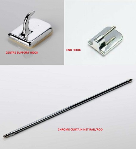 Chrome round net rod - chrome,