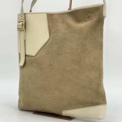 Loewe anagram suede shoulder - loewe,