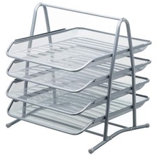 4-Tier Mesh Desk Organiser