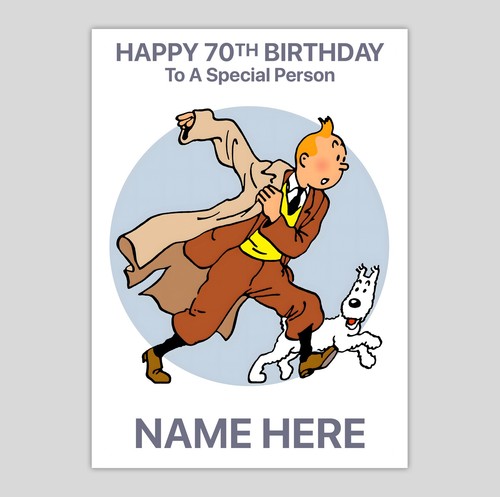 Tintin snowy personalised - &, a5