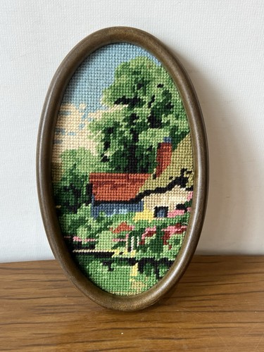 Vintage oval tapestry picture - tapestry,