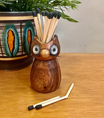 Wooden owl matchsticks - wooden,