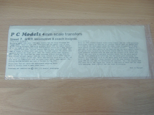 New models sheet gwr - pc,