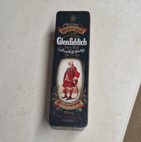 Vintage glenfiddich whisky tin - whisky,
