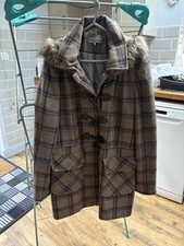 Laura Ashley Check Duffle Coat