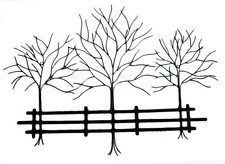 Metal wall art - LARGE METAL WALL ART - trees in Winter 118 cm wide …
