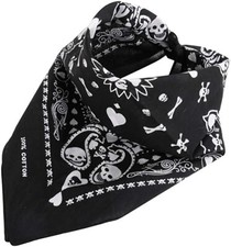 Black Bandana Playing Card Skull Design NEW Biker Pirate Cowboy Bandana TRIXES