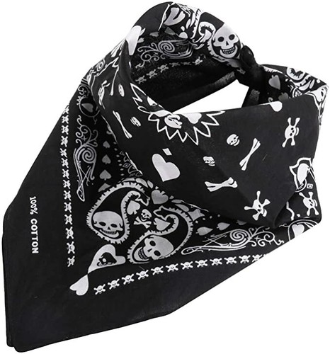 Black bandana playing card - black,