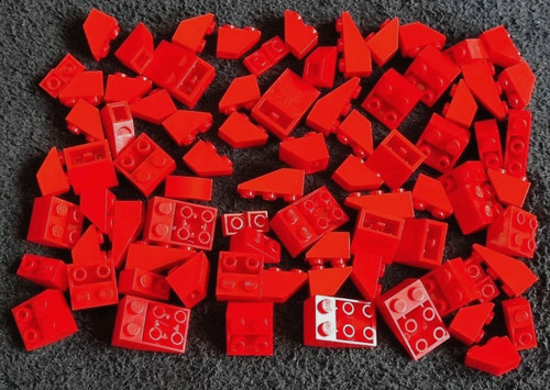 Lego red inverted - lego, slopes