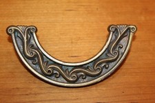 Vintage Large Heavy Cast Horseshoe Shape Brass Furniture Pull Handle  Z-4