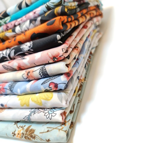 Floral crepe chiffon material - floral,