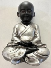 Peaceful Buddha Silver Statue