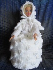 HAND KNITTED WINTER DOLL TOILET ROLL COVER WITH GIFT BOX