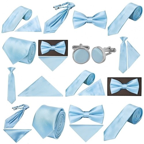 Sky blue satin classic skinny - satin,