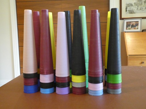 Large plastic yarn cones - 50,