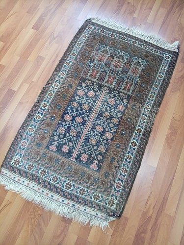 Antique armanian rug blue - antique,