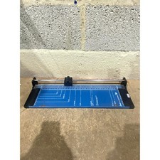 Dahle Personal Rotary Paper Trimmer Blue Black Lightweight Self-Sharpening Blade