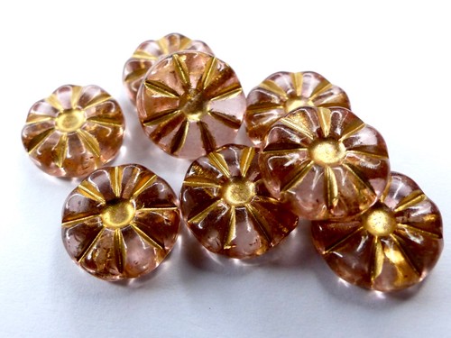 12mm czech pressed glass flat - 12mm,