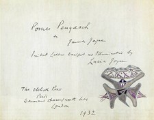 JAMES JOYCE Signed Note -