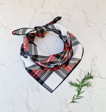 Alfies Plaid Red Dog Bandana -