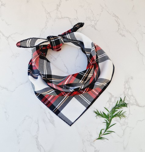 Alfies plaid red dog bandana - alfies,